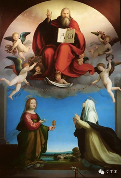 《上帝、锡耶纳的圣加大利纳与抹大拉的玛利亚》,Fra Bartolomeo 《上帝、锡耶纳的圣加大利纳与抹大拉的玛利亚》,Fra Bartolomeo