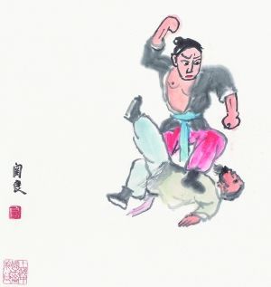 上海中国画院藏关良《戏剧人物》 上海中国画院藏关良《戏剧人物》
