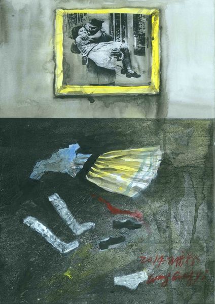 2014_08_03,《信仰者的遗物》方案,纸上丙烯、圆珠笔,30X42cm 2014_08_03,《信仰者的遗物》方案,纸上丙烯、圆珠笔,30X42cm