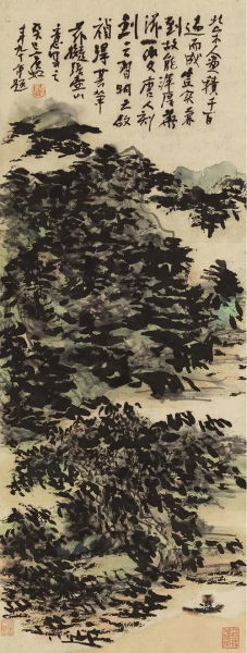 黄宾虹 春江归棹 成交价:1058万元 黄宾虹 春江归棹 成交价:1058万元