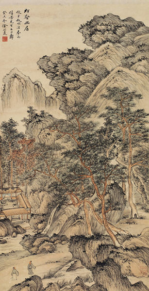 Lot381 徐邦达 松鹤幽居 立轴 设色纸本 1943年作 Lot381 徐邦达 松鹤幽居 立轴 设色纸本 1943年作