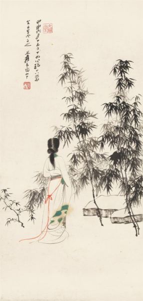 《倩影》是张大千送给张心瑞的18岁生日礼物 《倩影》是张大千送给张心瑞的18岁生日礼物