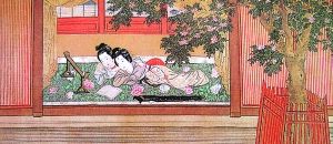 明代仇英《汉宫春晓图》(局部) 明代仇英《汉宫春晓图》(局部)