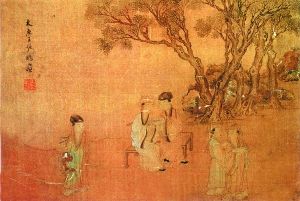 王振鹏款《渔家乐读》 王振鹏款《渔家乐读》