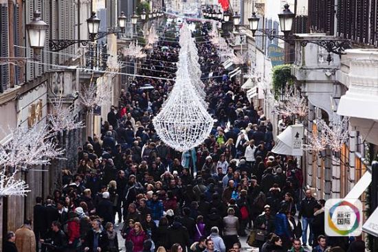 2012年1月5日,意大利罗马的购物街孔多蒂大街