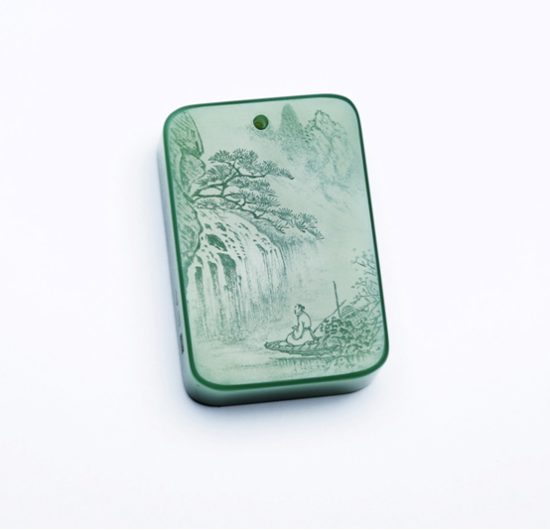 01053号拍品 彭浩鸭蛋青山居秋暝诗意图 01053号拍品 彭浩鸭蛋青山居秋暝诗意图