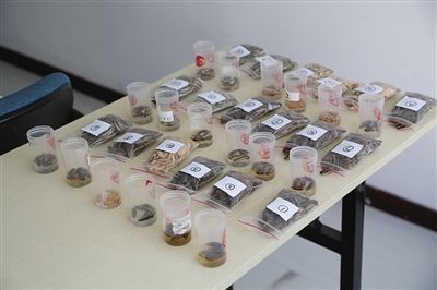 将瓜子浸泡查验是否含滑石粉。