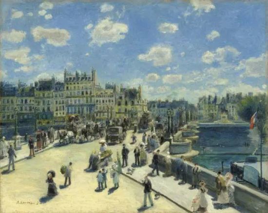 作品名称 ：Pont Neuf, Paris 艺术家：Pierre Auguste Renoir