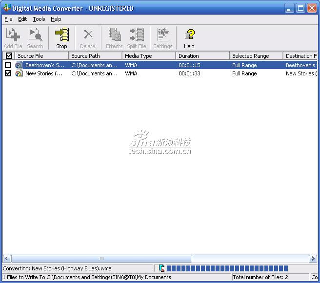 音视频转换器Digital Converter Pro 3.13 界面预览_媒体转换_多媒体类_软件下载_新浪科技_新浪网