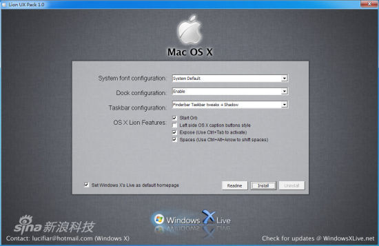 Lion UX Pack安装程序界面 Lion UX Pack安装程序界面