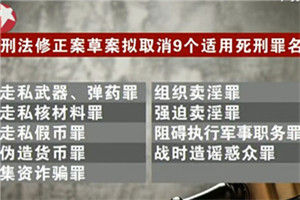 解读刑九:未来死刑罪名可保留在10个以下