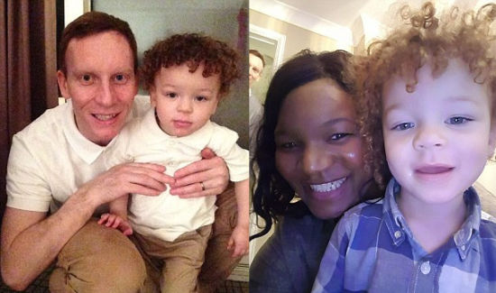 黑人女子诞下两白人宝宝 百万分之一概率