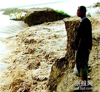 黄河包头段大坝决堤