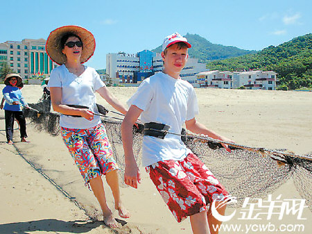 俄罗斯旅游团海陵岛拉地网