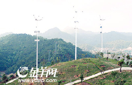 小区内建起风能太阳能发电站