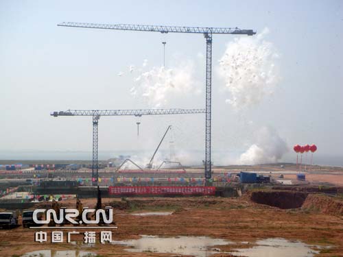 东北第一个核电站辽宁红沿河核电站主体工程开