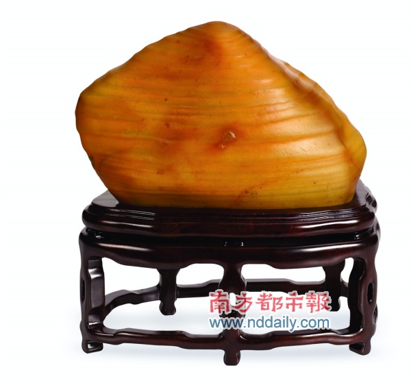 黄蜡石似金山都安石像火炬