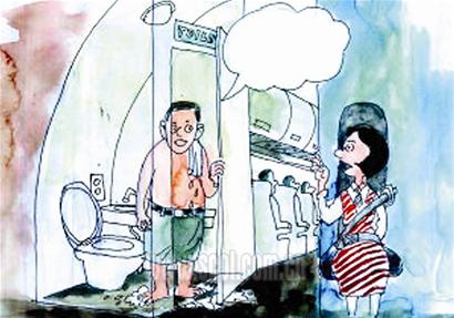 飞机洗手间内洗澡 男子向空姐要飘柔