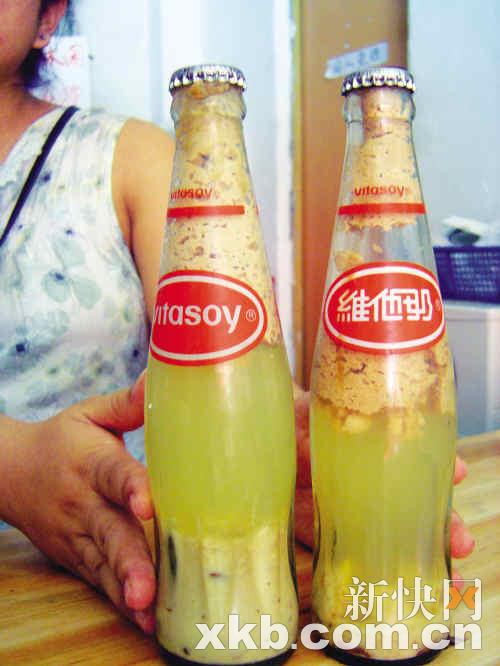 保质期维他奶变豆腐渣