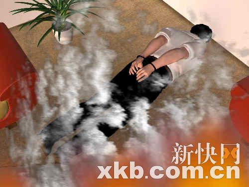 被绑男尸惊现火场做美女俯卧撑身上图片