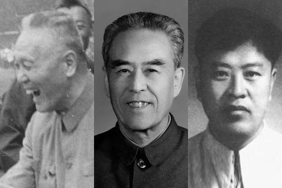 从左至右:白如冰、白栋才、白治民