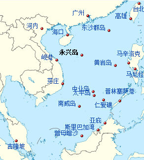 永兴岛在南海的位置