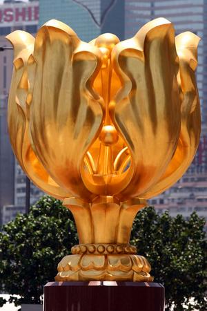 图文:香港金紫荆花雕像