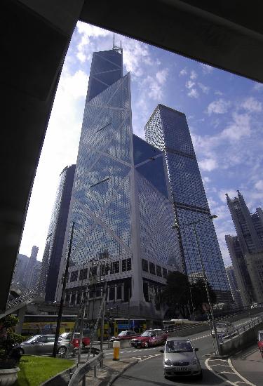 图文:位于香港中环的中银大厦