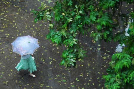 组图:雷电骤雨席卷武汉