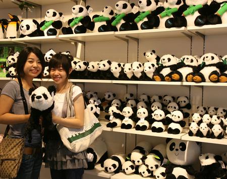 图文:香港商场到处都能买到熊猫纪念品