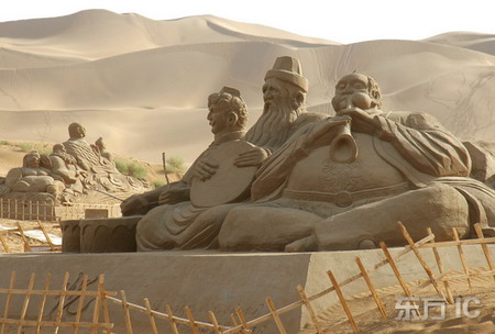 图文:新疆吐鲁番中国沙雕艺术城的新沙雕作品