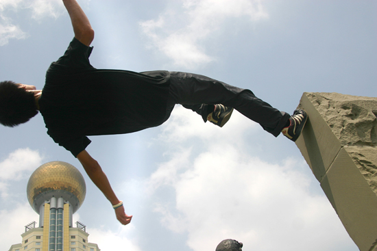 图文:跑酷爱好者