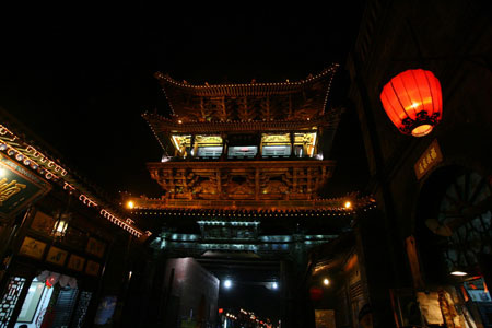 图文:平遥古城夜景