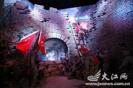 图文:红军攻打宁冈新城场景