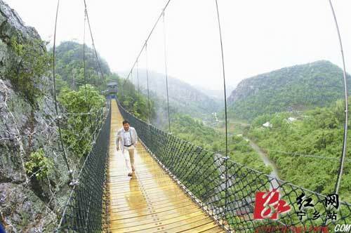 湖南省首条高空自行车道在宁乡黄材建成