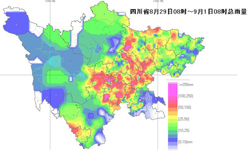 四川盆地出现今年第三次区域性暴雨天气