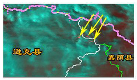 卫星遥感监测黑龙江省逊克县仍有火点