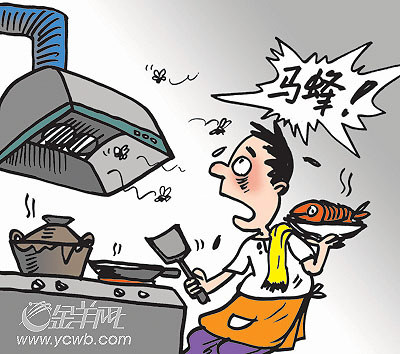 马蜂安家排烟管 烽火端巢正合宜