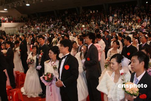 台北写真:今天是个好日子 市民联合婚礼举行