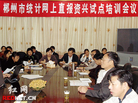 资兴统计联网直报试点工作启动(图)