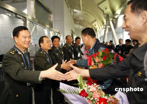 图:世界军人运动会中国健将载誉而归