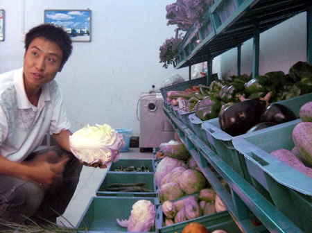 郑州4名大学生开超市卖蔬菜(图)