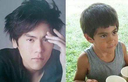 小男孩浓眉大眼以及可爱的表情跟彭于晏完全是一个模子刻出来的有木_皮皮网 这个小女孩大大的眼睛,可爱的小嘴,以及脸部神情都与王祖蓝十分相像,照片在网络上被传得沸沸扬扬之后,连王祖蓝都忍不住站出来发微博,笑称该小女孩是自己的私生女。