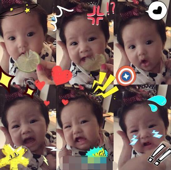 欧弟老婆晒喂女儿吃柠檬