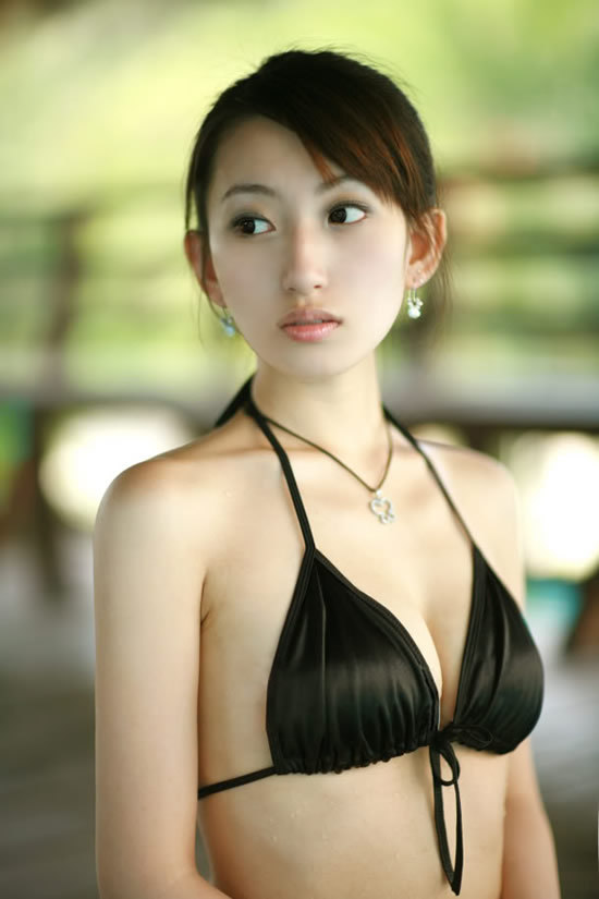 美空赵雨菲黑色内衣