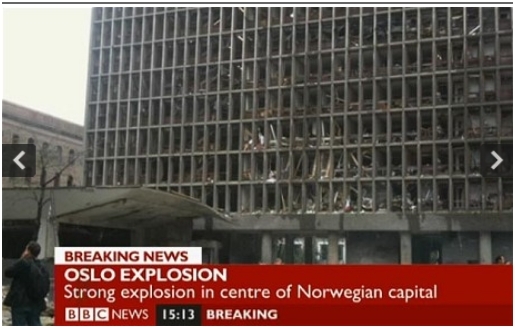 组图：挪威奥斯陆发生爆炸