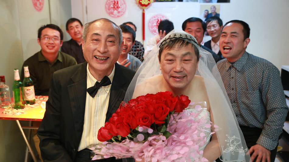 das erste Homo-Paar aus Senioren in Peking