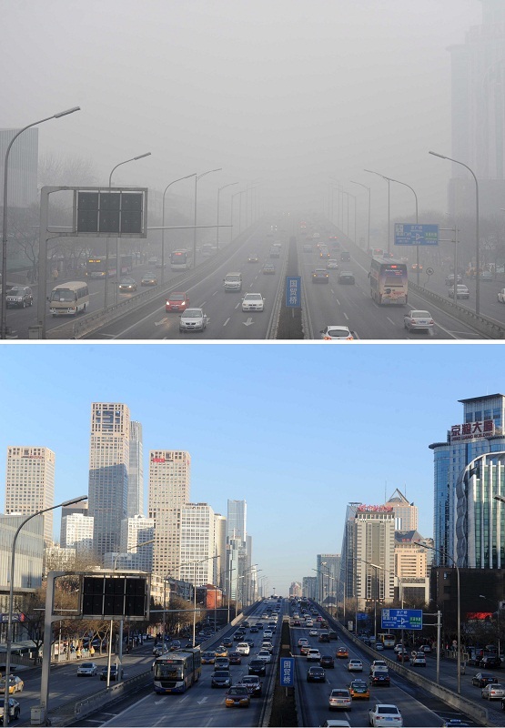 继续左滑进入下一图集 继续左滑进入下一图集 北京雾霾消散 天安门