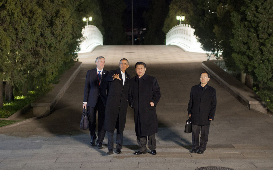 习近平为美国总统奥巴马举行欢迎仪式_正红超