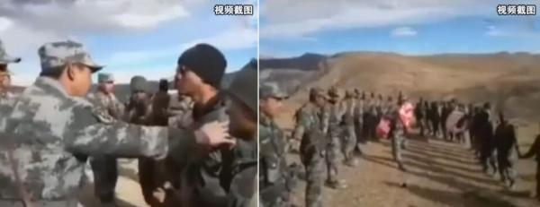 中印两军对峙画面曝光 士兵牵手护军官